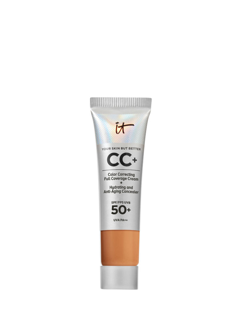 Product image 1 of 9, which shows IT Cosmetics Your Skin But Better CC+ Cream with SPF 50 Travel Size, Tan