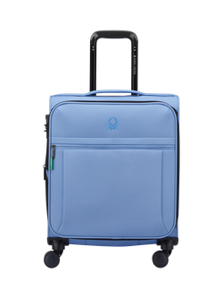 Benetton BE Soft-Side 55cm 4-Wheel Cabin Case, Light Blue