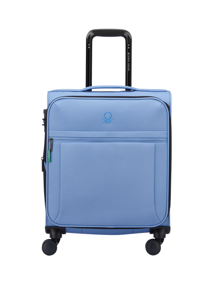 Benetton BE Soft-Side 55cm 4-Wheel Cabin Case, Light Blue