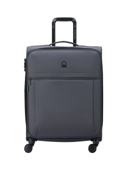 Benetton BE Soft-Side 66cm 4-Wheel Medium Suitcase, Anthracite