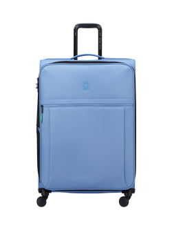 Benetton BE Soft-Side 76cm 4-Wheel Large Suitcase, Light Blue