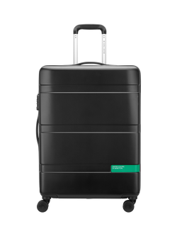 Benetton NOW Hard-Side 66cm 4-Wheel Medium Suitcase, Black
