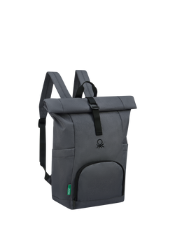 Benetton BE Soft-Side Roll-Top Backpack - view 2, Anthracite