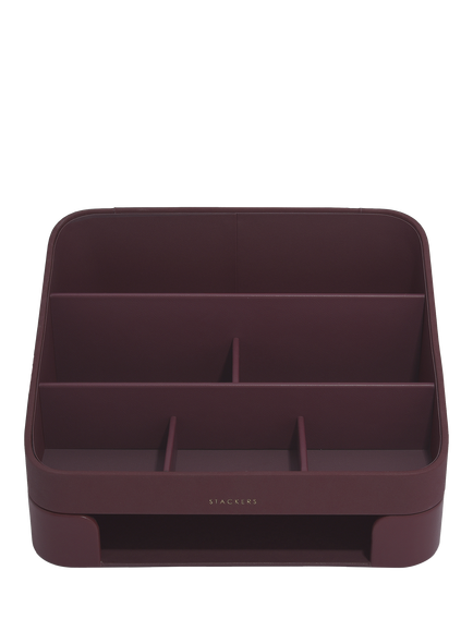 Stackers Desk Caddy with Tray, Garnet, Garnet