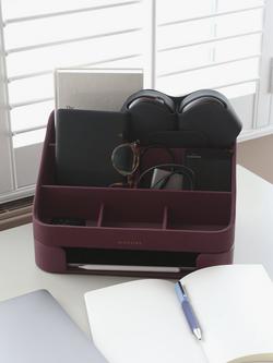 Stackers Desk Caddy with Tray, Garnet - view 2, Garnet