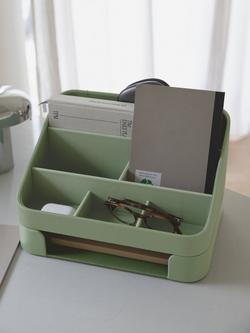 Stackers Desk Caddy with Tray, Garnet - view 2, Sage