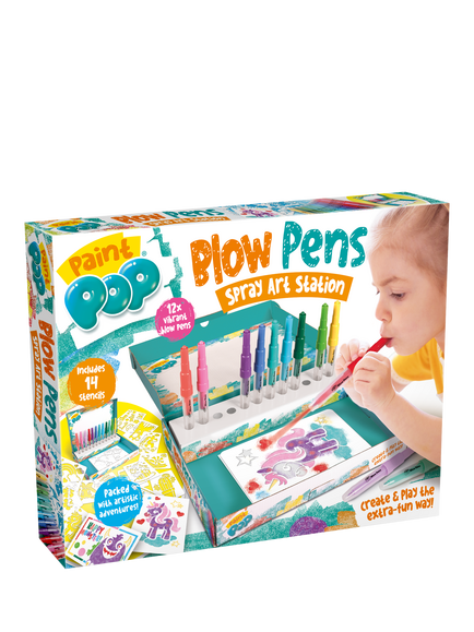 Paint Pop Blow Pens Spray Art Station, Multi