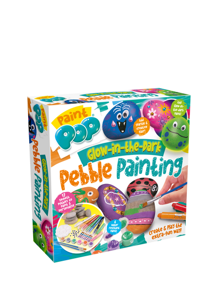 Paint Pop Glow-in-the-Dark Pebble Painting Kit, Multi