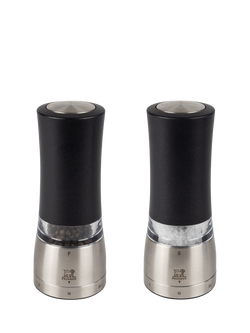 Peugot Daman u'Select Electric Salt and Pepper Mills, Black/Silver, Black And Silver
