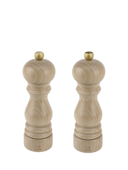 Peugeot Paris u'Select Manual Adjustable Beech Wood Salt & Pepper Mills, Set of 2, 18cm, Natural, Natural