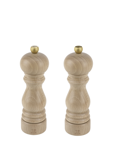 Peugeot Paris u'Select Manual Adjustable Beech Wood Salt & Pepper Mills, Set of 2, 18cm, Natural, Natural
