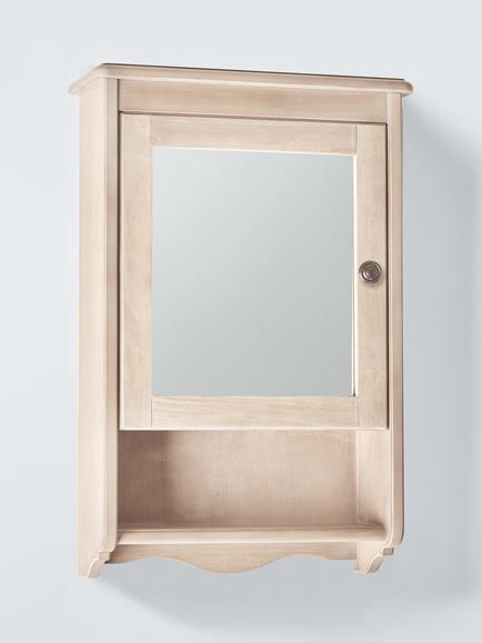 John Lewis Heritage Mirrored Bathroom Cabinet, White Wash - view 2, White Wash