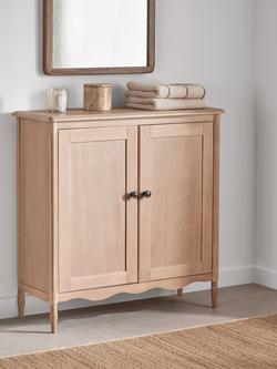 John Lewis Heritage Bathroom Double Cupboard, White Wash - view 2, White Wash