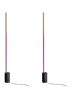 Philips Hue Signe Gradient Floor Lamp, 2550 Lumens, Pack of 2, Black, Black