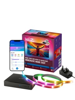 WiZ HDMI Sync Box with TV Backlight Light Strip for 55”-65” TVs, Black