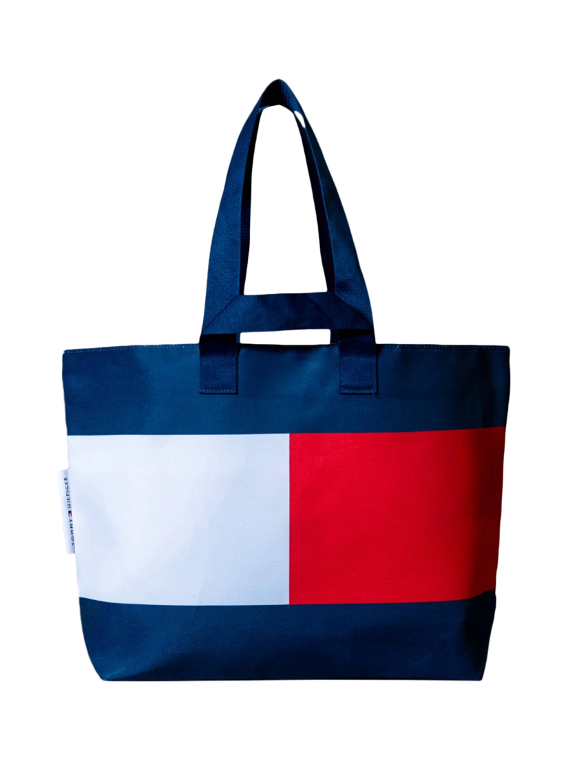 Product image 1 of 7, which shows Tommy Hilfiger Tote Bag, Red/White/Navy