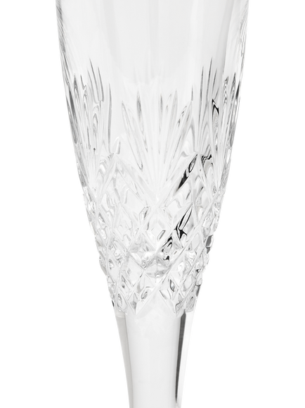 Royal Doulton Highgate Cut Crystal Champagne Glass Flute, Set of 4, 140ml, Clear - view 2, Clear