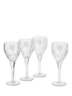 Royal Doulton Highgate Cut Crystal Red Wine Glass, Set of 4,300ml, Clear, Clear