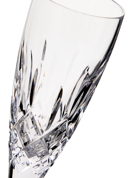 Royal Doulton Ashmere Crystal Cut Glass Champagne Flute, Set of 2, 140ml, Clear - view 2, Clear