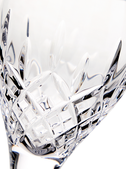 Royal Doulton Ashmere Crystal Cut Glass Wine Goblet, Set of 2, 300ml, Clear - view 2, Clear