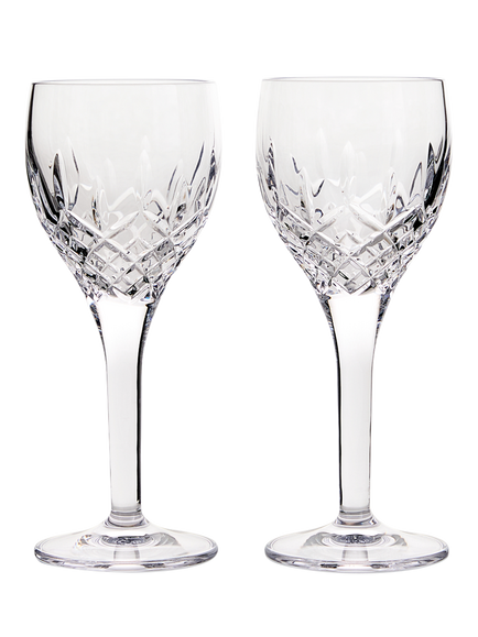 Royal Doulton Ashmere Crystal Cut Glass Wine Glass, Set of 2, 250ml, Clear, Clear