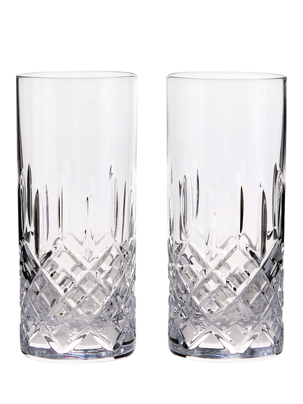 Royal Doulton Ashmere Crystal Cut Glass Highball, Set of 2, 320ml, Clear, Clear