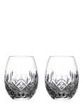Royal Doulton Ashmere Crystal Cut Glass Rum Tumbler, Set of 2, 560ml, Clear