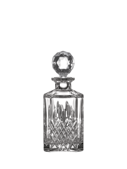 Royal Doulton Ashmere Cut Crystal Glass Square Decanter, 850ml, Clear, Clear
