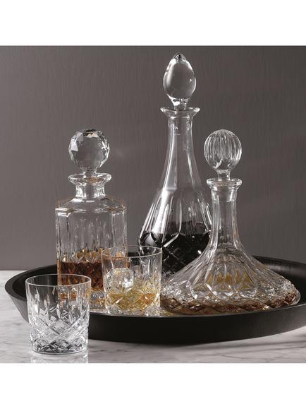 Royal Doulton Ashmere Cut Crystal Glass Square Decanter, 850ml, Clear - view 2, Clear