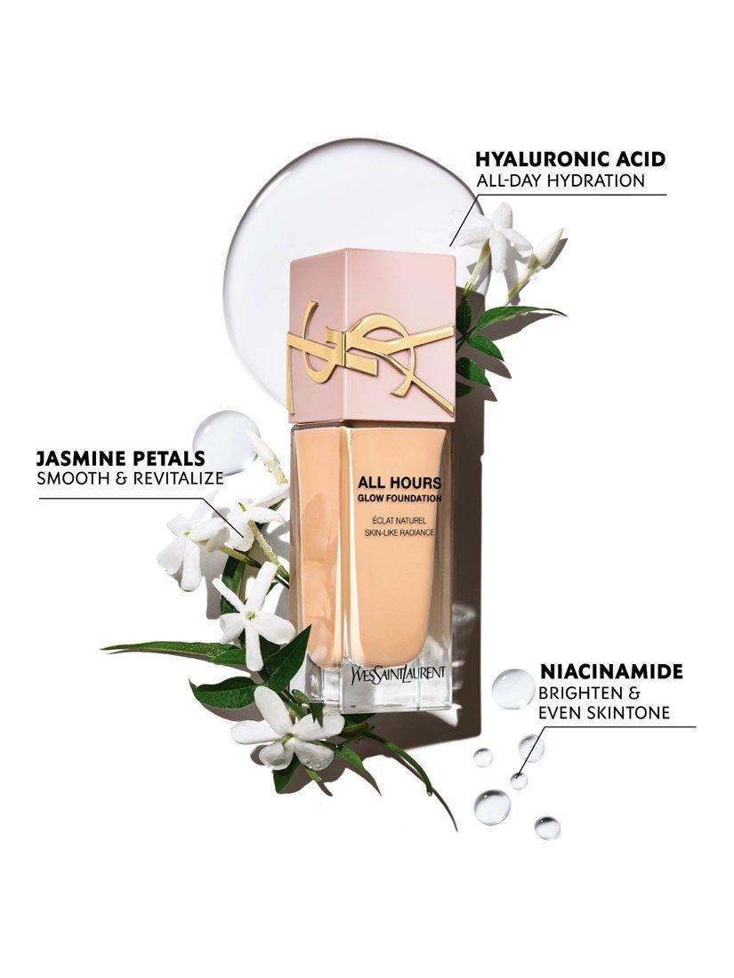 Product image 5 of 8, which shows Yves Saint Laurent All Hours Glow Foundation, DN1