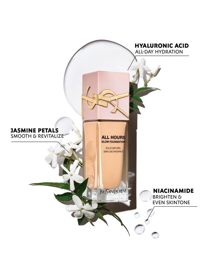 Product image 5 of 8, which shows Yves Saint Laurent All Hours Glow Foundation, MW8