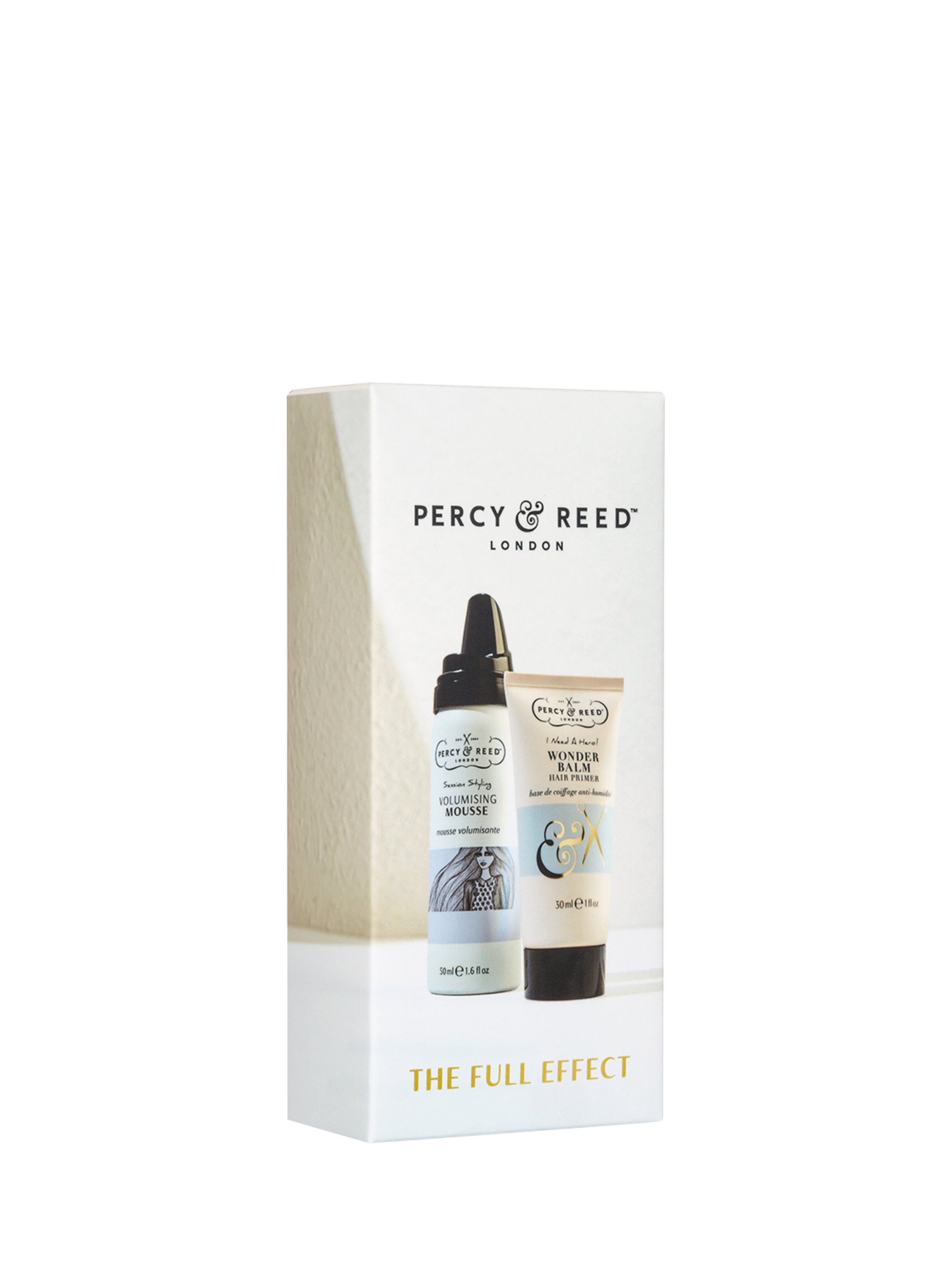 Product image 1 of 5, which shows Percy & Reed The Full Effect Haircare Gift Set