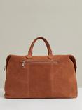 Reiss Theo Suede Holdall Bag, Tan