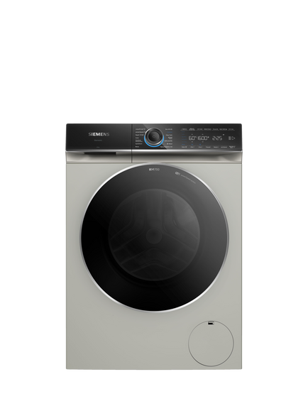 Siemens iQ700 i-DOS WG56B2A2GB Freestanding Washing Machine, 10kg Load, 1600rpm Spin, White, Silver