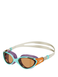 Speedo Women's Biofuse 2.0 Swimming Googles, Blue/Pumpkin