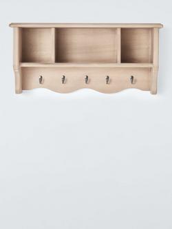 John Lewis Heritage 5 Hook Shelf Rack, Ash Wash, Ash Wash