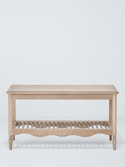 John Lewis Heritage Shoe Bench, Ash Wash - view 2, Ash Wash