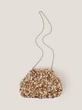 Monsoon Kira Sequin Clutch Bag, Gold
