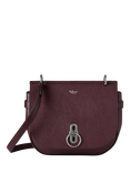Mulberry Amberley Small Classic Grain Leather Satchel, Black Cherry