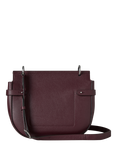 Mulberry Amberley Small Classic Grain Leather Satchel, Black Cherry