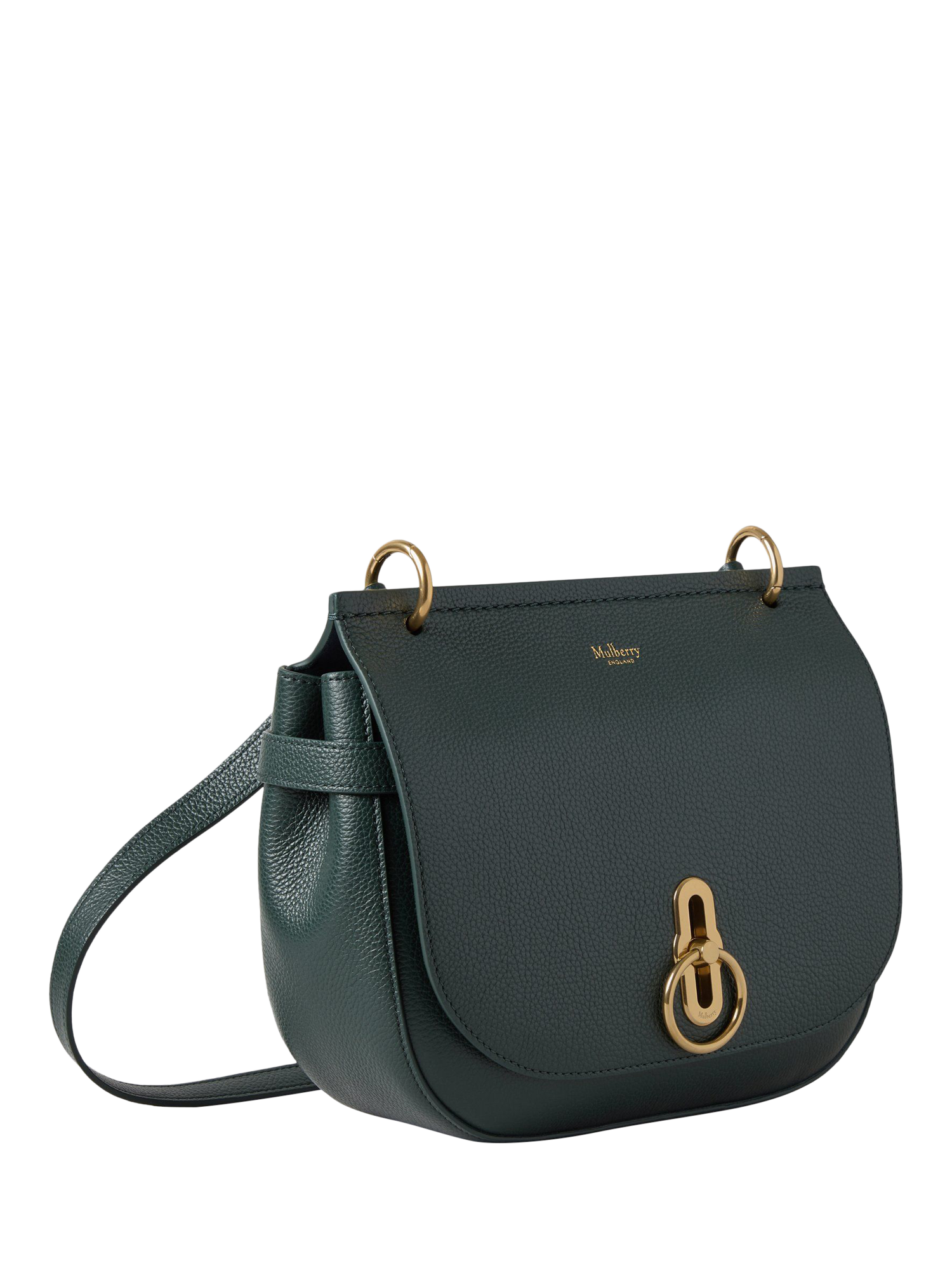 Product image 4 of 6, which shows Mulberry Amberley Small Classic Grain Leather Satchel, Mulberry Green