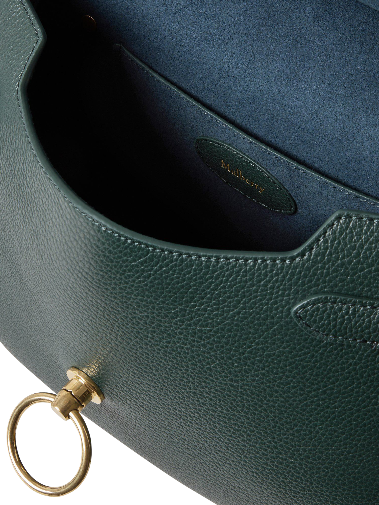 Product image 5 of 6, which shows Mulberry Amberley Small Classic Grain Leather Satchel, Mulberry Green