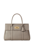 Mulberry Bayswater Heavy Grain Leather Tote Bag, Cashmere Taupe
