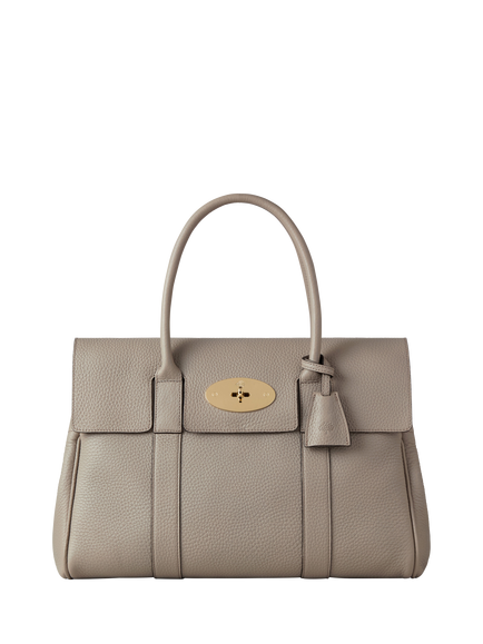 Mulberry Bayswater Heavy Grain Leather Tote Bag, Cashmere Taupe