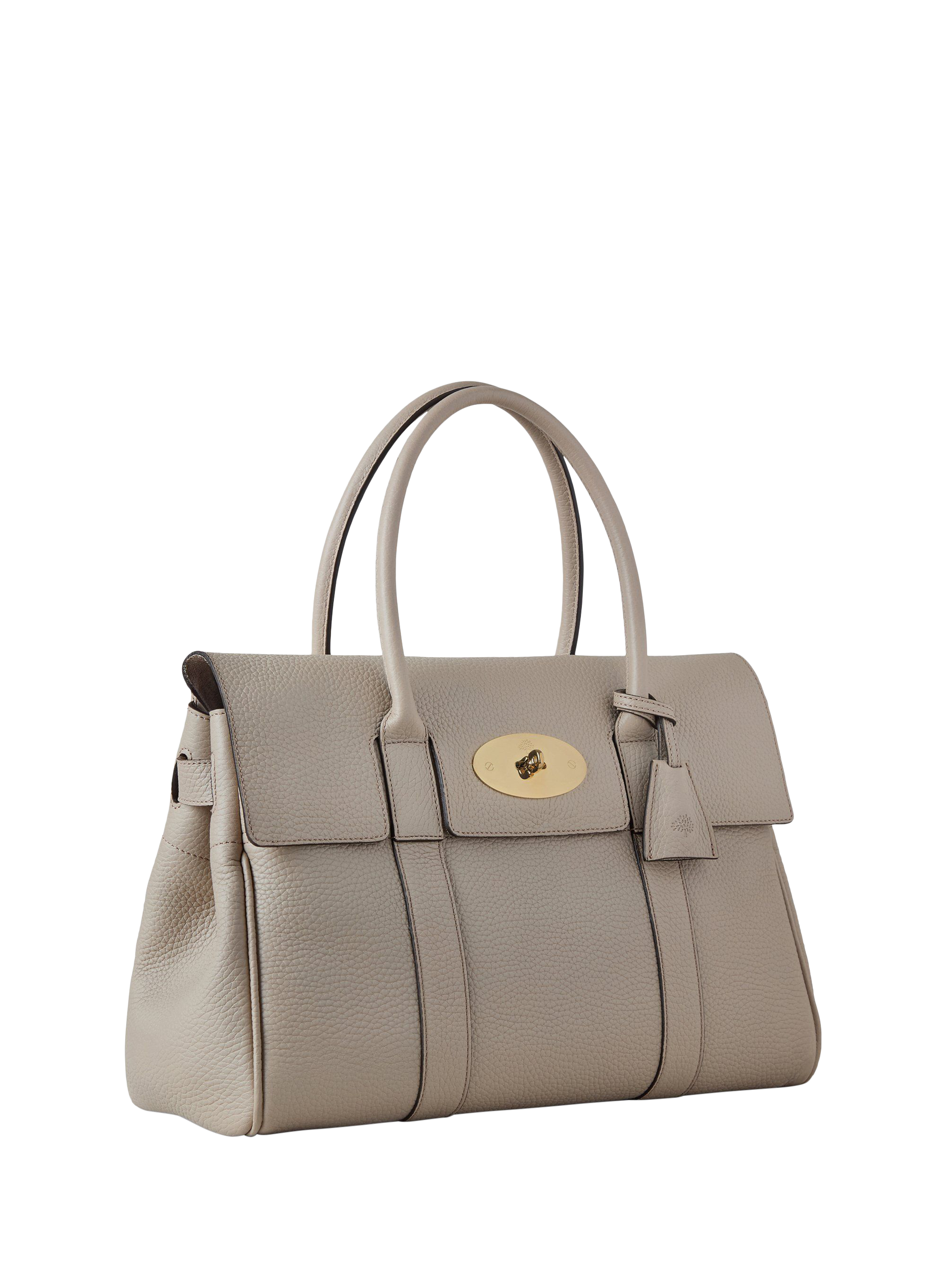 Product image 3 of 5, which shows Mulberry Bayswater Heavy Grain Leather Tote Bag, Cashmere Taupe