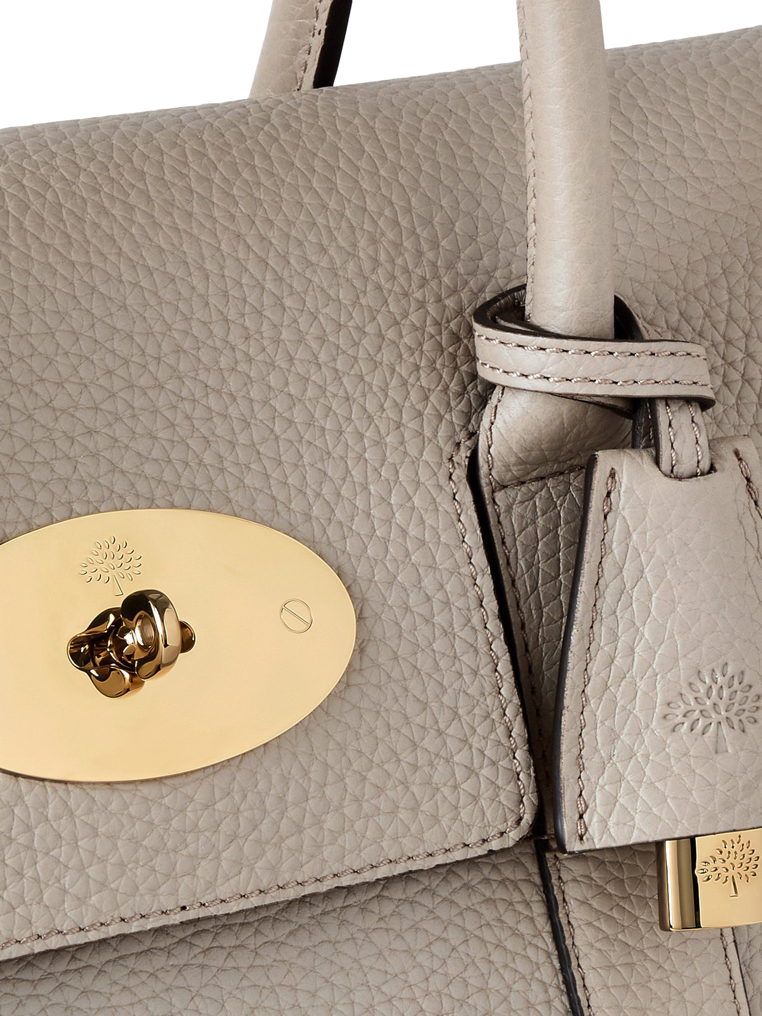 Product image 4 of 5, which shows Mulberry Bayswater Heavy Grain Leather Tote Bag, Cashmere Taupe