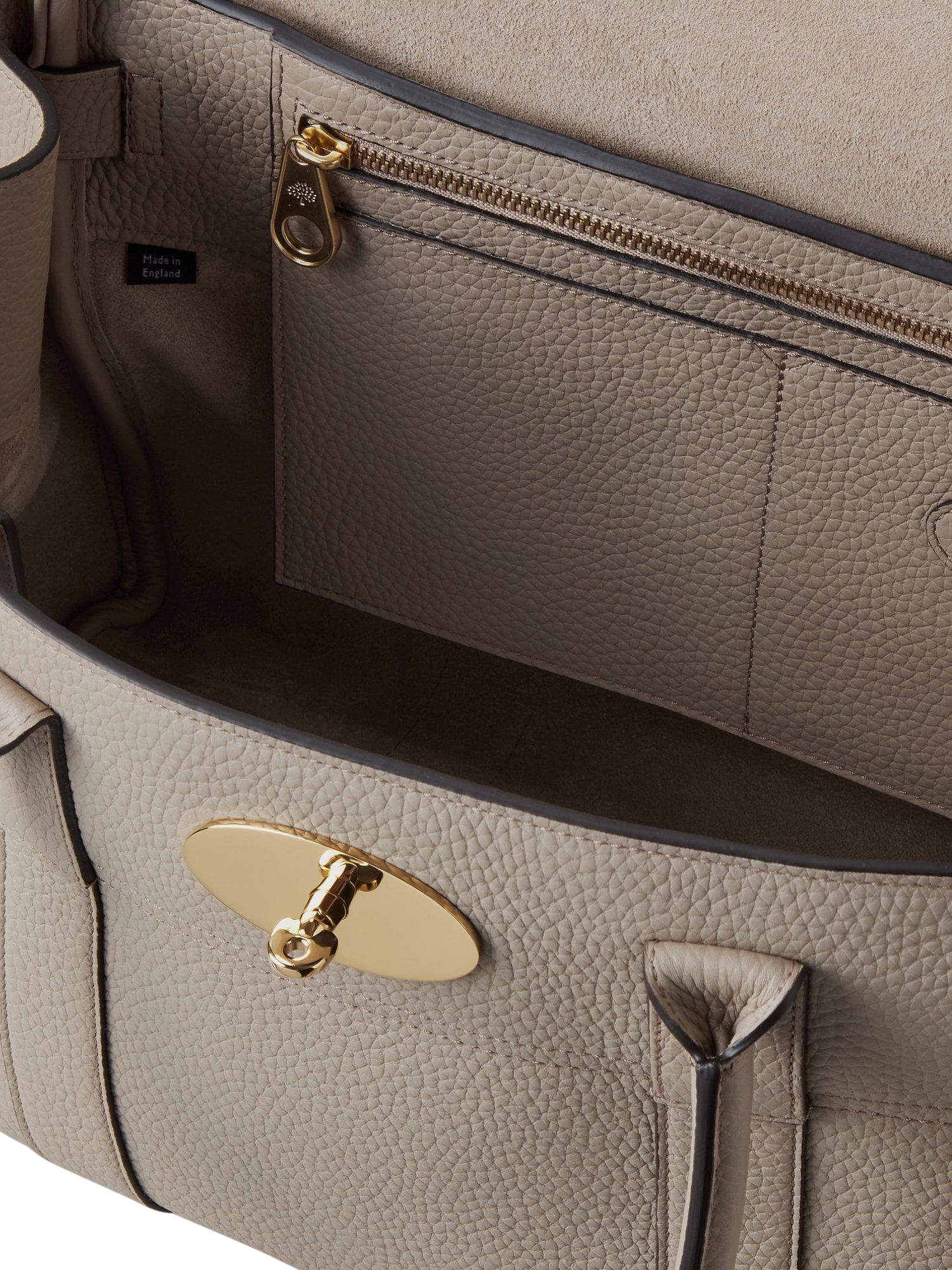 Product image 5 of 5, which shows Mulberry Bayswater Heavy Grain Leather Tote Bag, Cashmere Taupe