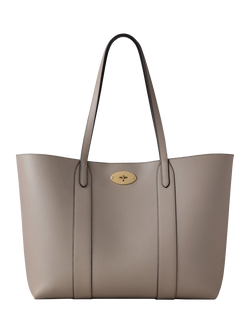 Mulberry Bayswater Small Classic Grain Leather Tote Bag, Cashmere Taupe