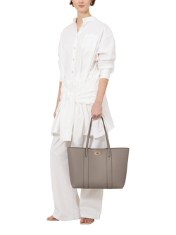 Mulberry Bayswater Small Classic Grain Leather Tote Bag - view 2, Cashmere Taupe