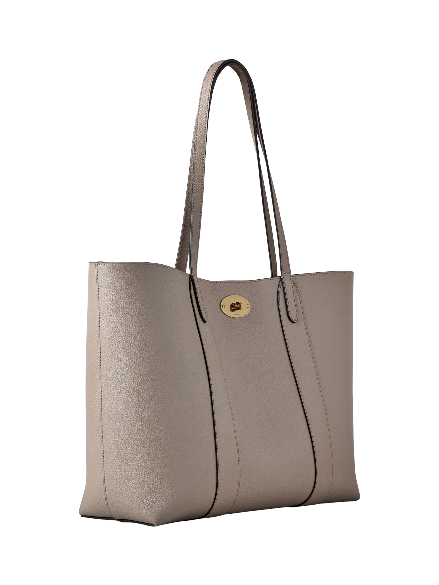 Product image 4 of 6, which shows Mulberry Bayswater Small Classic Grain Leather Tote Bag, Cashmere Taupe